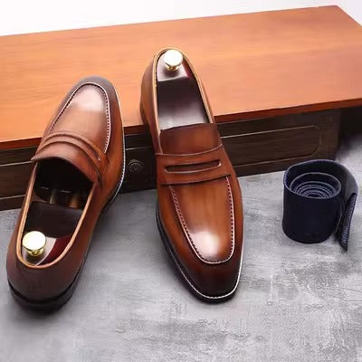 Importé - Chaussure Homme Mocassin Rétro Confortable 100% Cuir