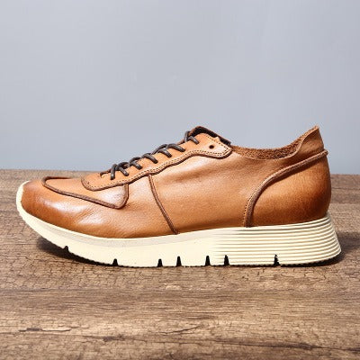 Importé - Chaussure Homme Sport Britanniques Rétro Décontractées En Cuir