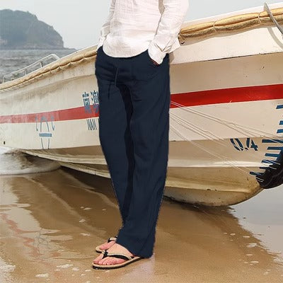 Importé - Pantalon Homme Confortable En Lin