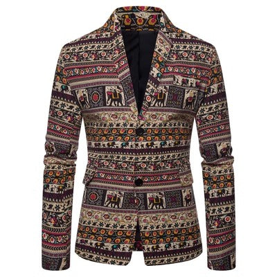 Importé - Veste Blazer Homme Décontracté Motifs Ethiques