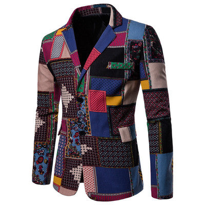 Importé - Veste Blazer Homme Décontracté Motifs Ethiques