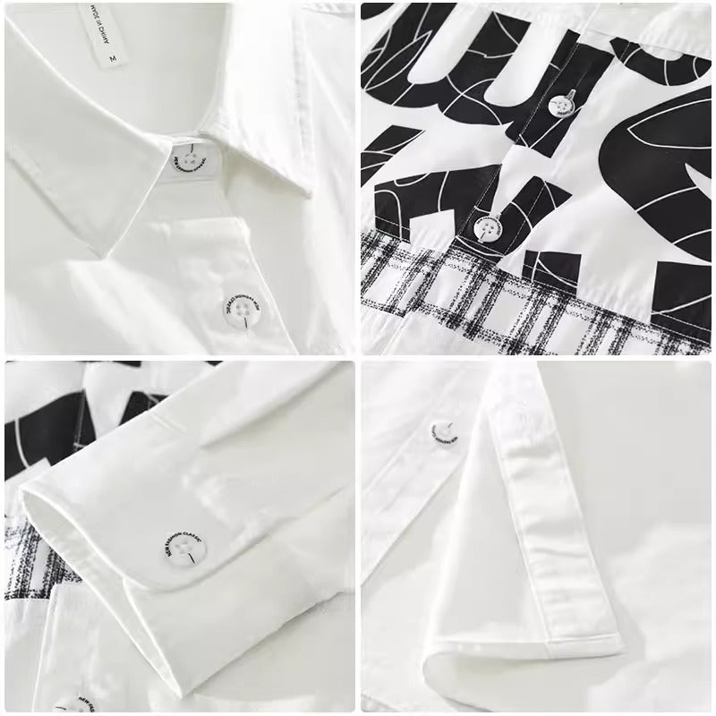 Importé - Chemise Coton Imprimée Homme Manches Longues