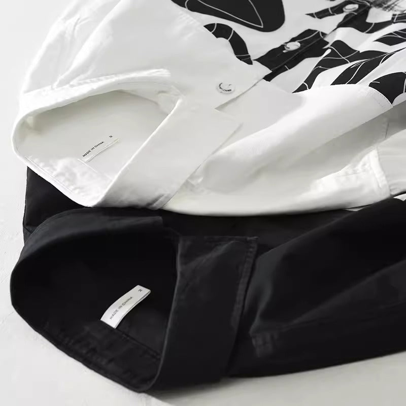 Importé - Chemise Coton Imprimée Homme Manches Longues