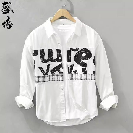 Importé - Chemise Coton Imprimée Homme Manches Longues