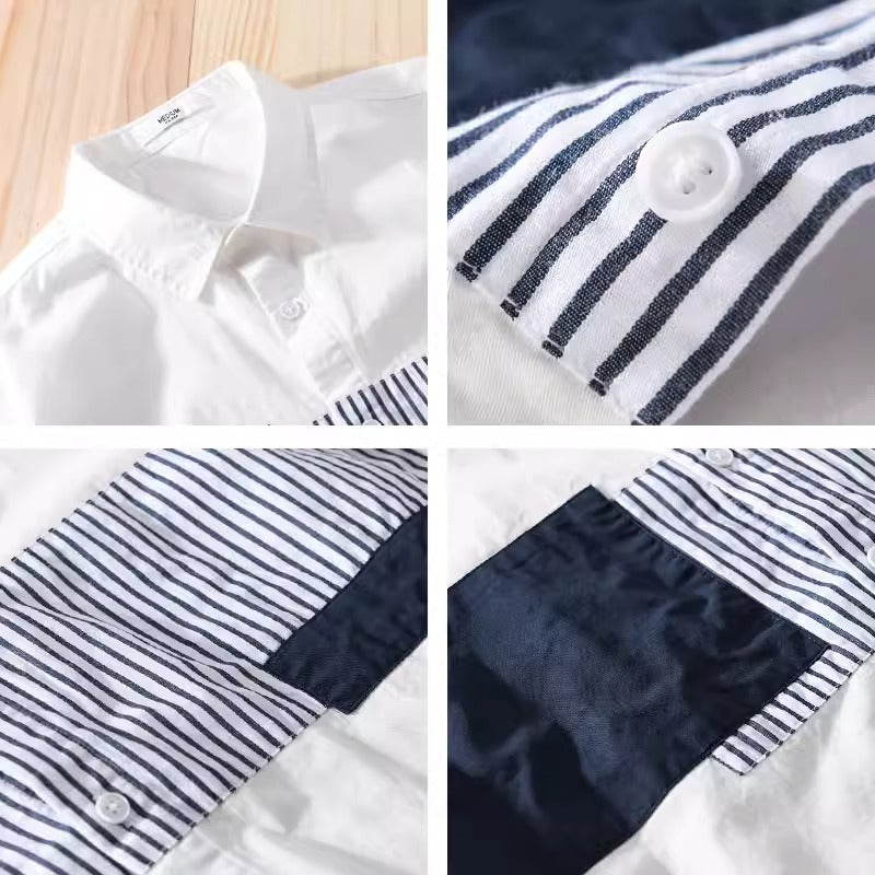 Importé - Chemise Homme Pur Coton Manches Longues