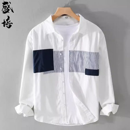 Importé - Chemise Homme Pur Coton Manches Longues