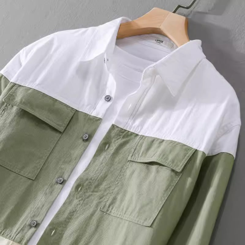 Importé - Chemise Pur Coton Homme Tendance Manche Longue