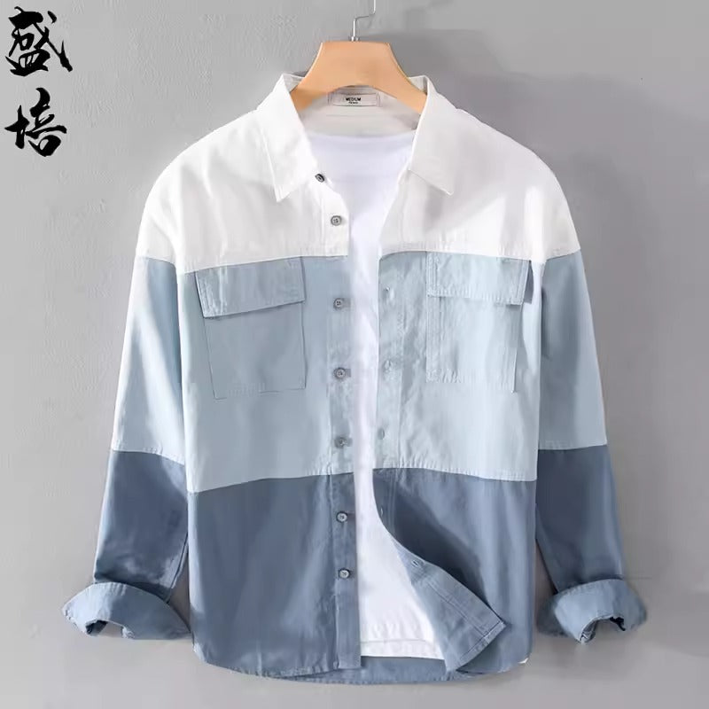 Importé - Chemise Pur Coton Homme Tendance Manche Longue