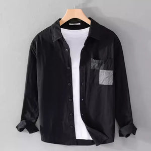 Importé - Chemise Homme Pur Coton Décontractée Manches Longues