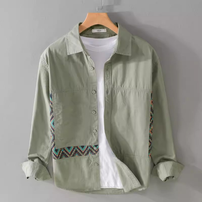 Importé - Chemise Pur Coton Homme Décontractée Manche Longue