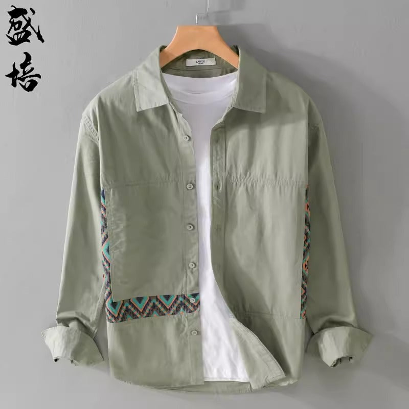 Importé - Chemise Pur Coton Homme Décontractée Manche Longue