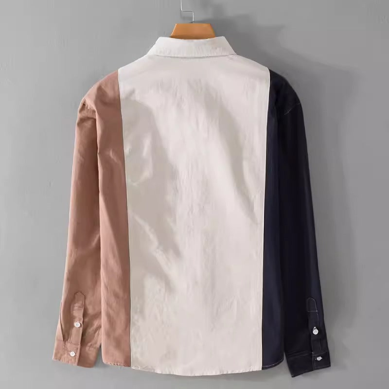 Importé - Chemise Pur Coton Brodé Homme à Manche Longue