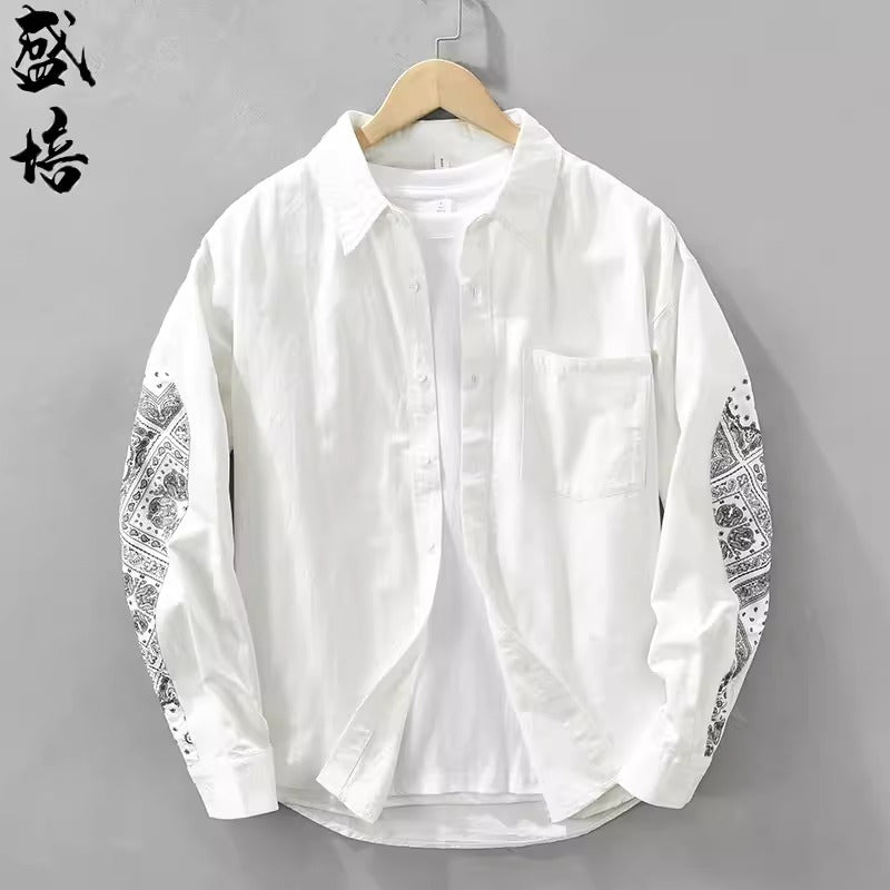 Importé - Chemise Pur Coton Homme Tendance Manches Longues