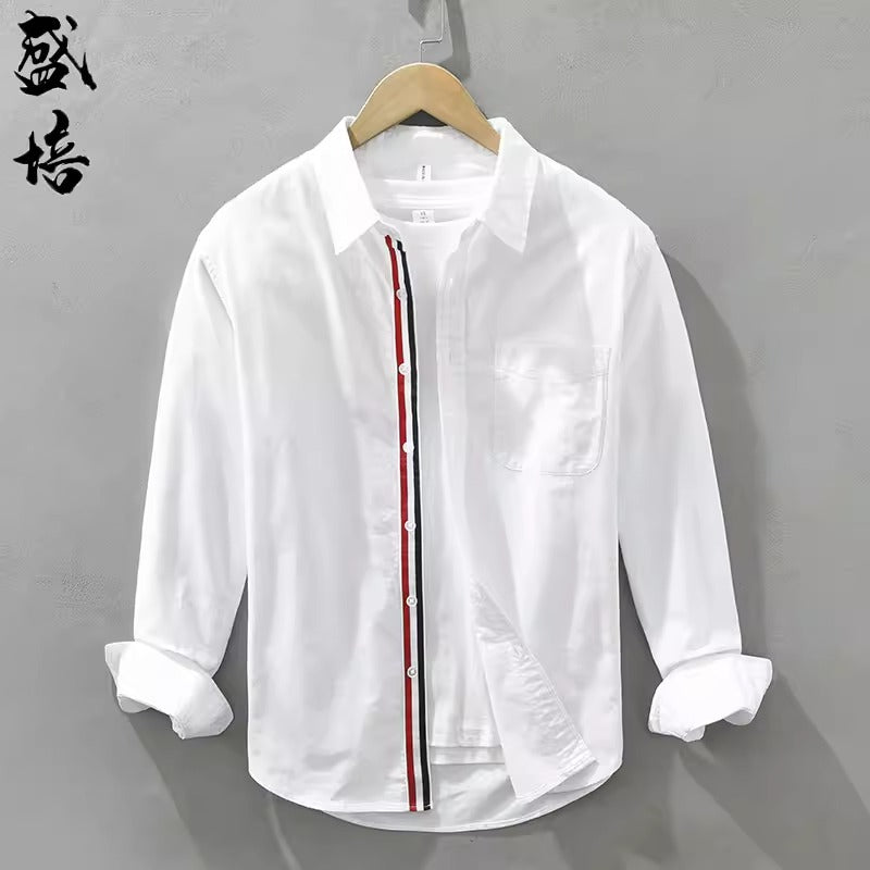 Importé - Chemise Oxford Pur Coton Homme Manches Longues