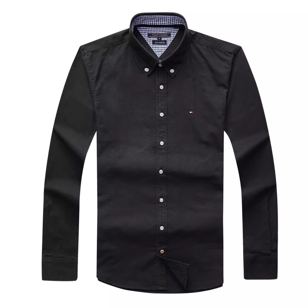 Importé - Tommy Chemise Oxford Pur Coton Homme Manches Longues