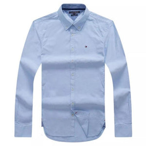 Importé - Tommy Chemise Oxford Pur Coton Homme Manches Longues
