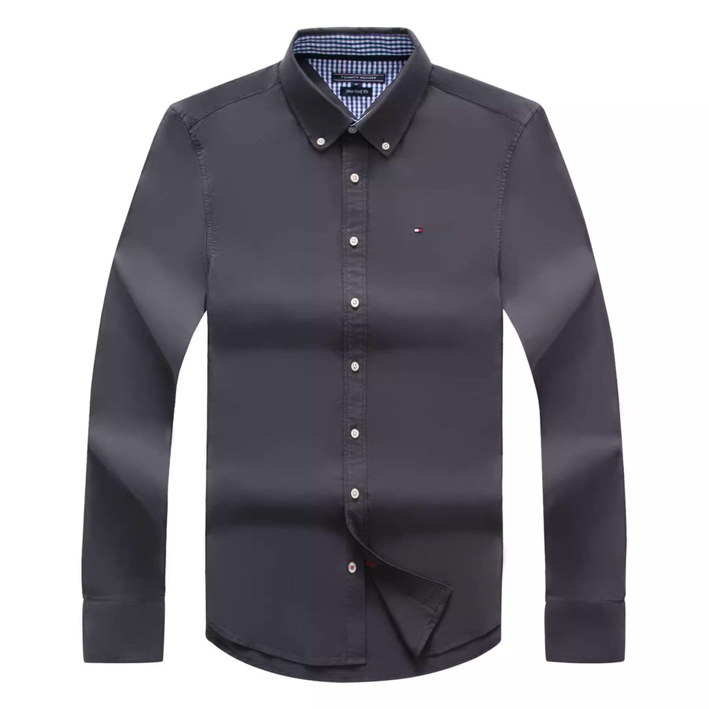 Importé - Tommy Chemise Oxford Pur Coton Homme Manches Longues