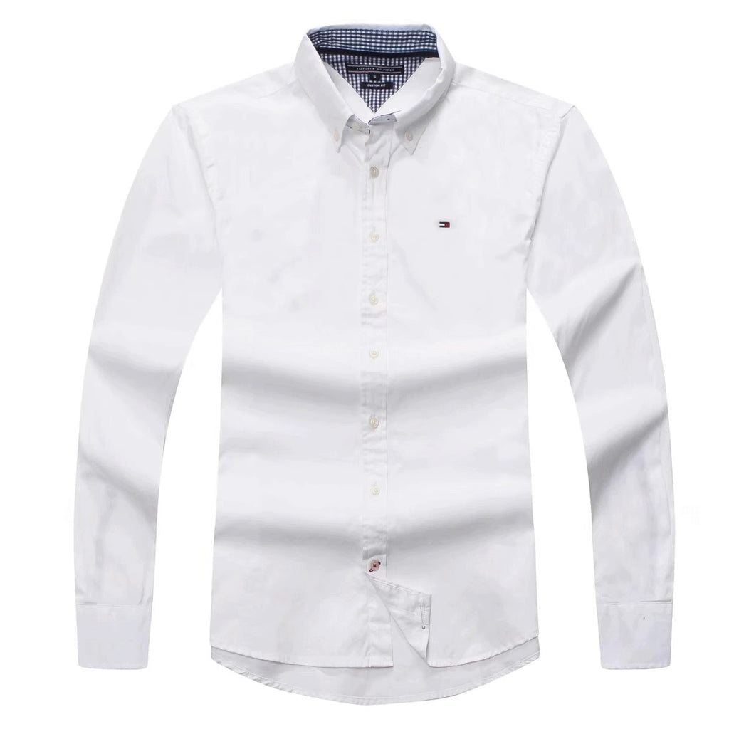 Importé - Tommy Chemise Oxford Pur Coton Homme Manches Longues