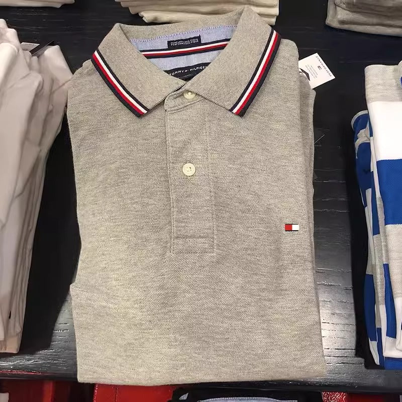 Importé -  POLO TOMMY en Coton Homme Manches Courtes