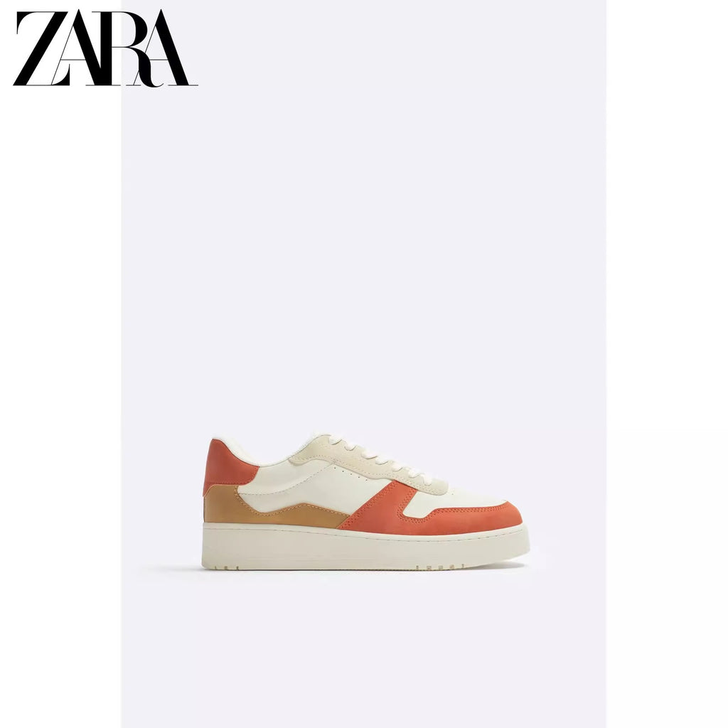 Importé - ZARA NEW - Chaussure Homme Sport Baskets Rétro - Orange