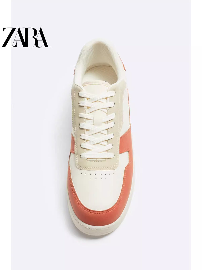 Importé - ZARA NEW - Chaussure Homme Sport Baskets Rétro - Orange