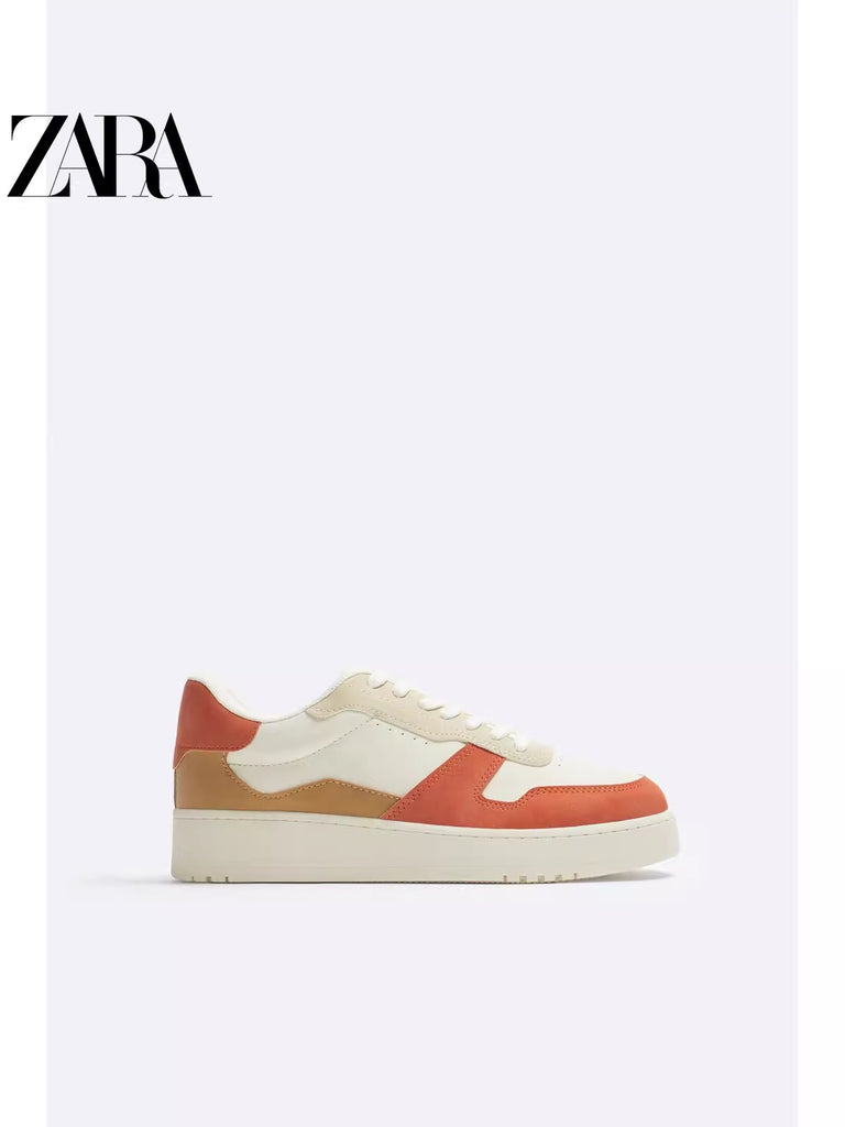 Importé - ZARA NEW - Chaussure Homme Sport Baskets Rétro - Orange