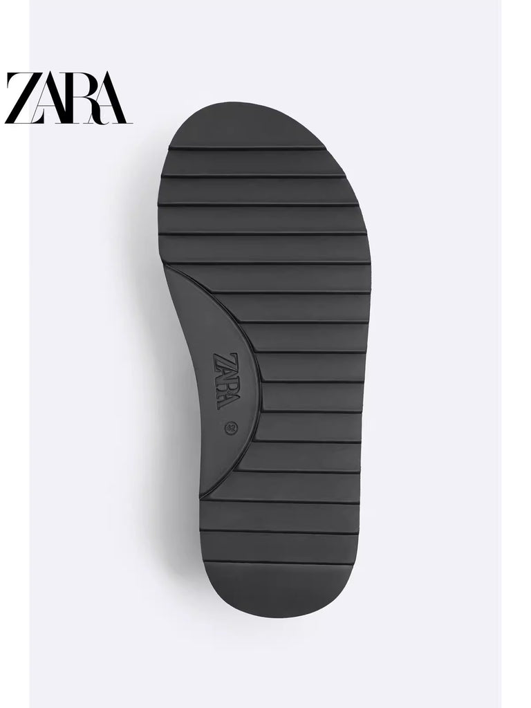 Importé - ZARA NEW - Sandales Homme A Lanières Avec Fermetures Velcro