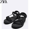 Importé - ZARA NEW - Sandales Homme A Lanières Avec Fermetures Velcro