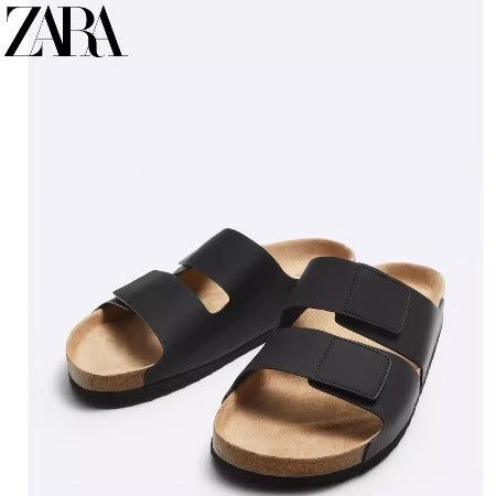 Importé - ZARA NEW - Sandales Homme A Lanières Légères  - Noir
