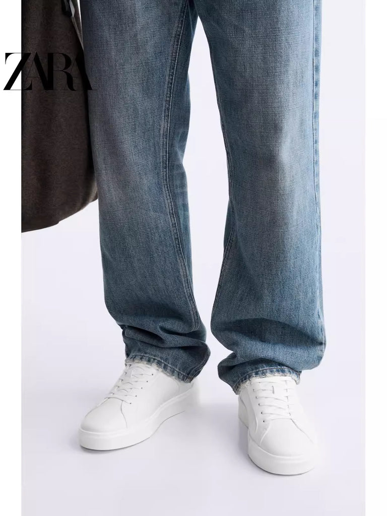 Importé  - ZARA NEW - Chaussure Homme Sport Baskets Basse Tendance - Blanc