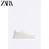 Importé  - ZARA NEW - Chaussure Homme Sport Baskets Style Rétro - Blanc
