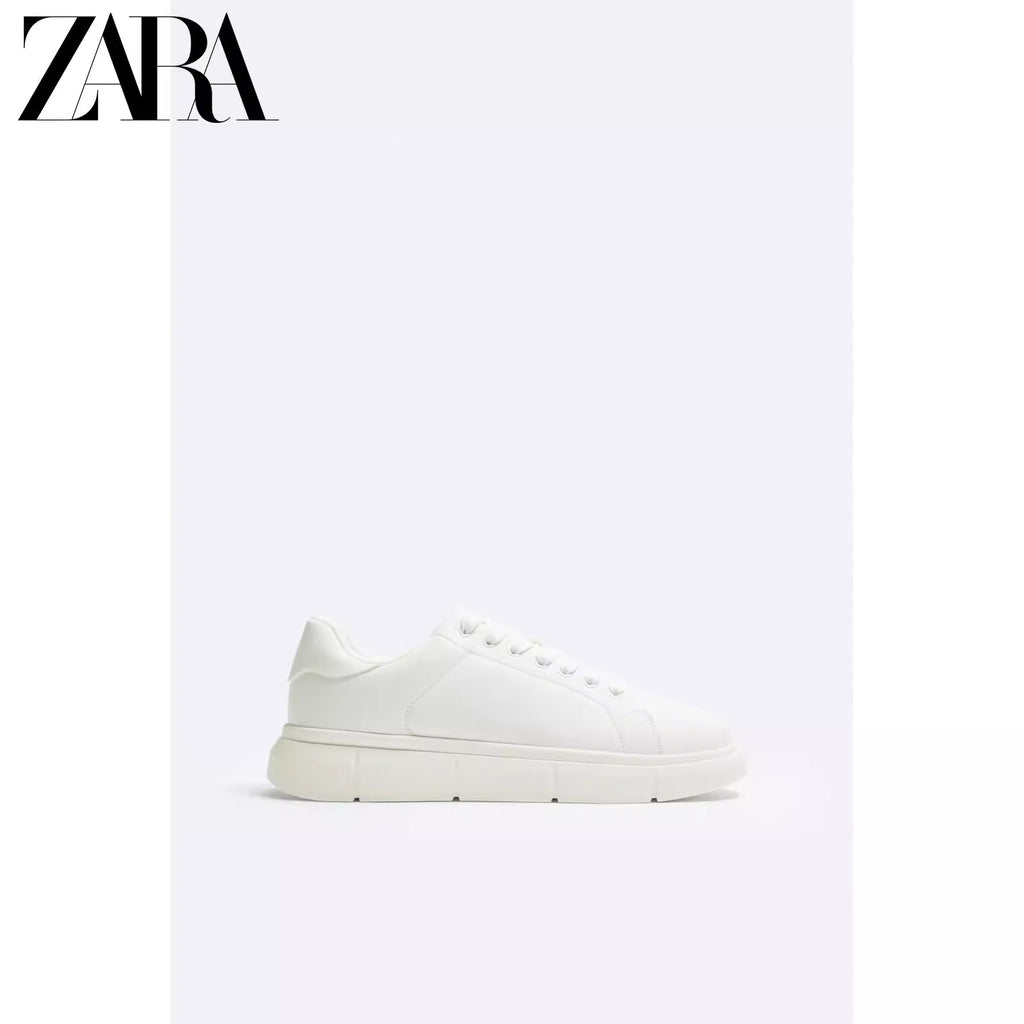Importé  - ZARA NEW - Chaussure Homme Sport Baskets Style Rétro - Blanc