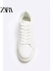 Importé  - ZARA NEW - Chaussure Homme Sport Baskets Style Rétro - Blanc