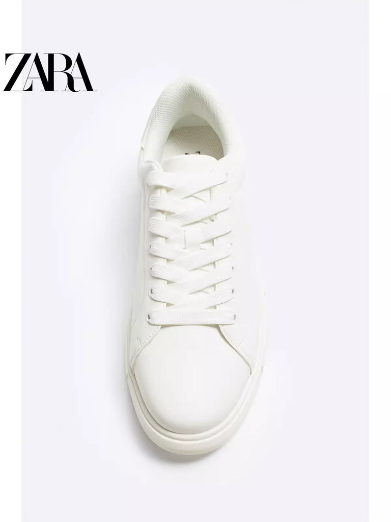 Importé  - ZARA NEW - Chaussure Homme Sport Baskets Style Rétro - Blanc