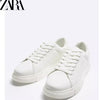 Importé  - ZARA NEW - Chaussure Homme Sport Baskets Style Rétro - Blanc