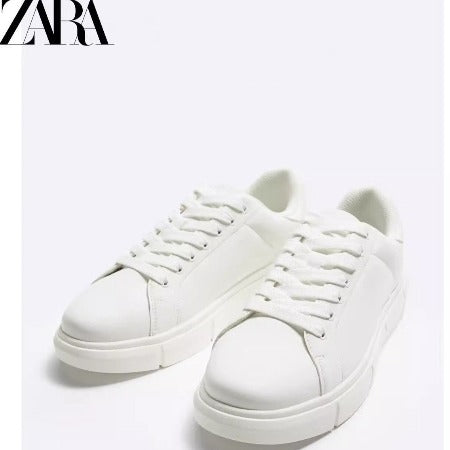 Importé  - ZARA NEW - Chaussure Homme Sport Baskets Style Rétro - Blanc