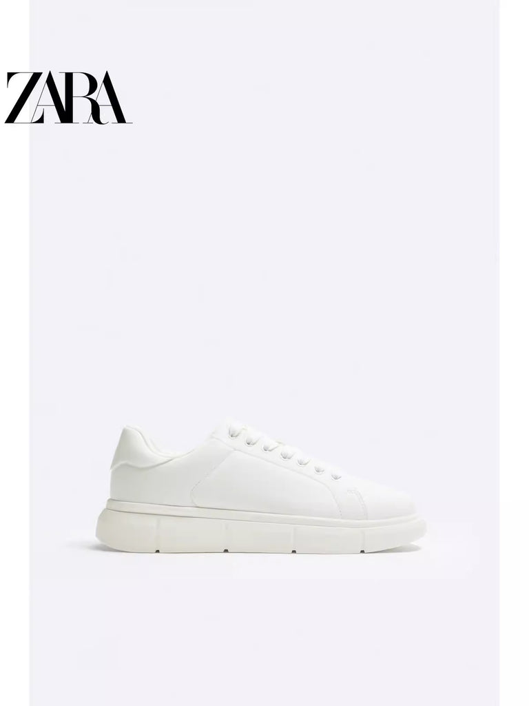 Importé  - ZARA NEW - Chaussure Homme Sport Baskets Style Rétro - Blanc