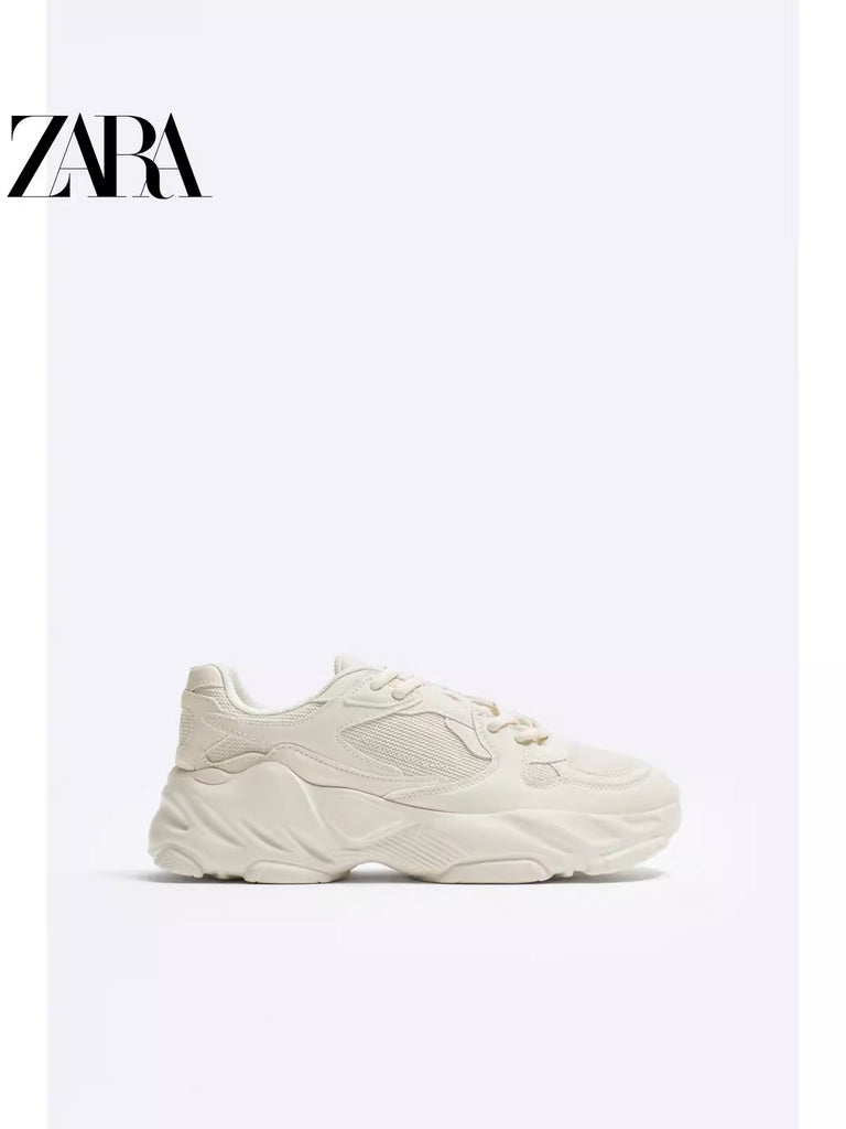 Importé  - ZARA NEW - Chaussure Homme Sport Baskets - Blanc Cassé