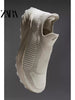 Importé - ZARA NEW - Chaussure Homme Sport Baskets Tricotées - Blanc Cassé