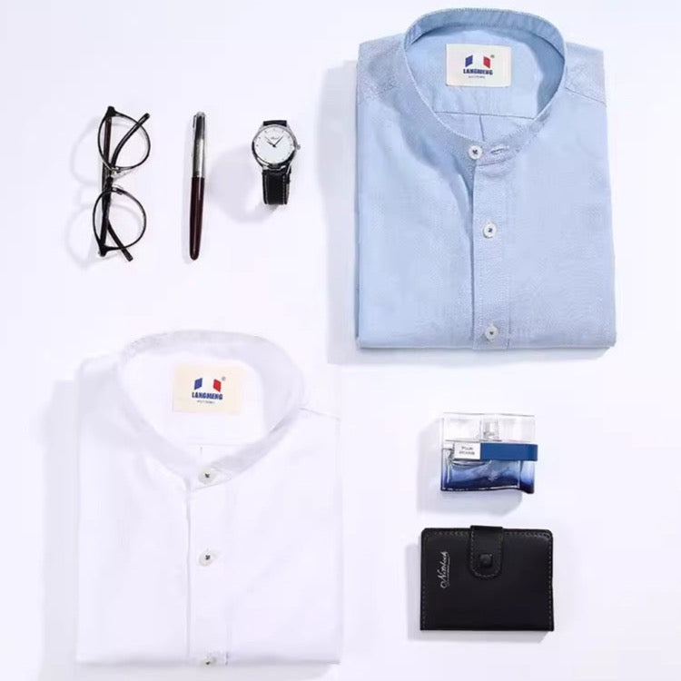 Importé - Chemise Homme Pur Coton Décontractée Manches Longues