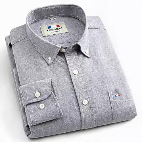 Importé - Chemise Homme Pur Coton Décontractée Manches Longues