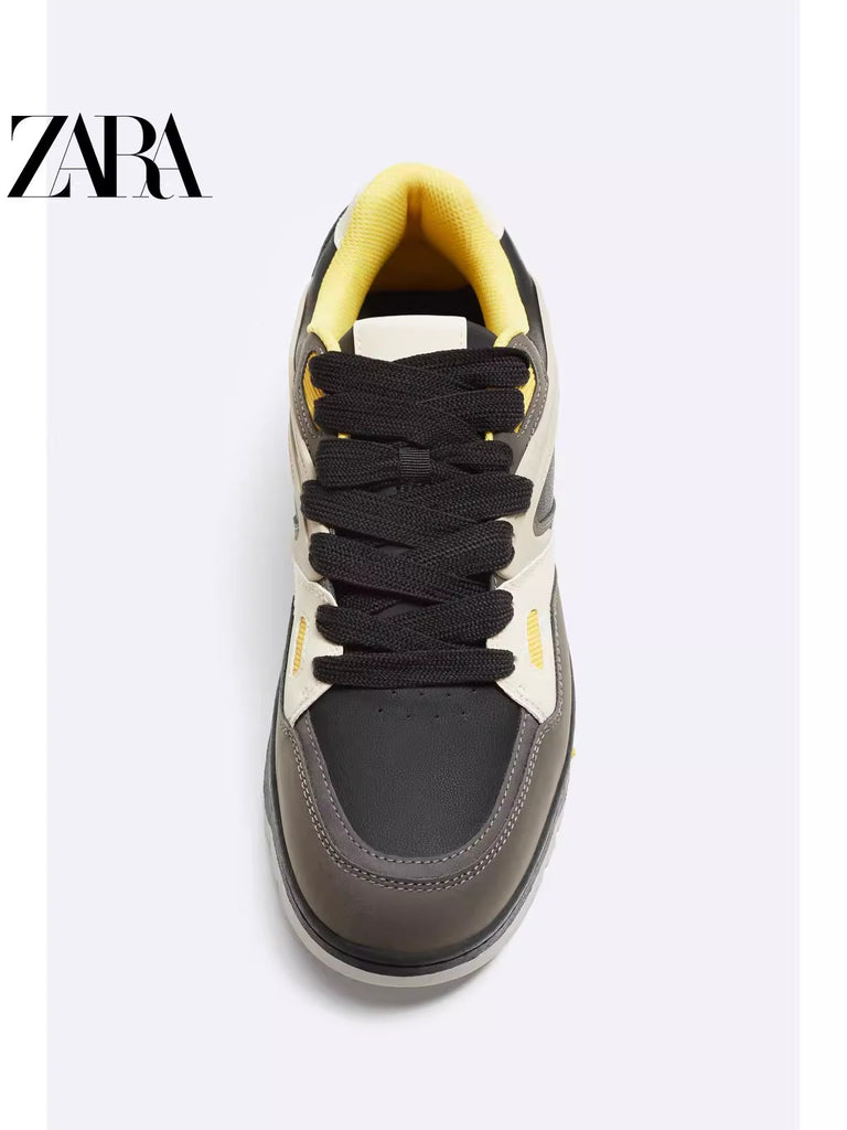 Importé - ZARA NEW - Chaussure Homme Sport Baskets Style Rétro Multi-Matières
