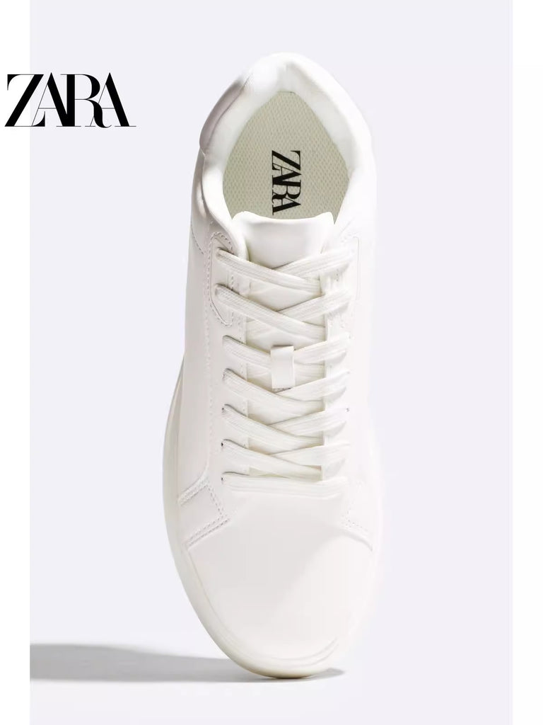 Importé  - ZARA NEW - Chaussure Homme Sport Baskets Rétro Décontractées - Blanc