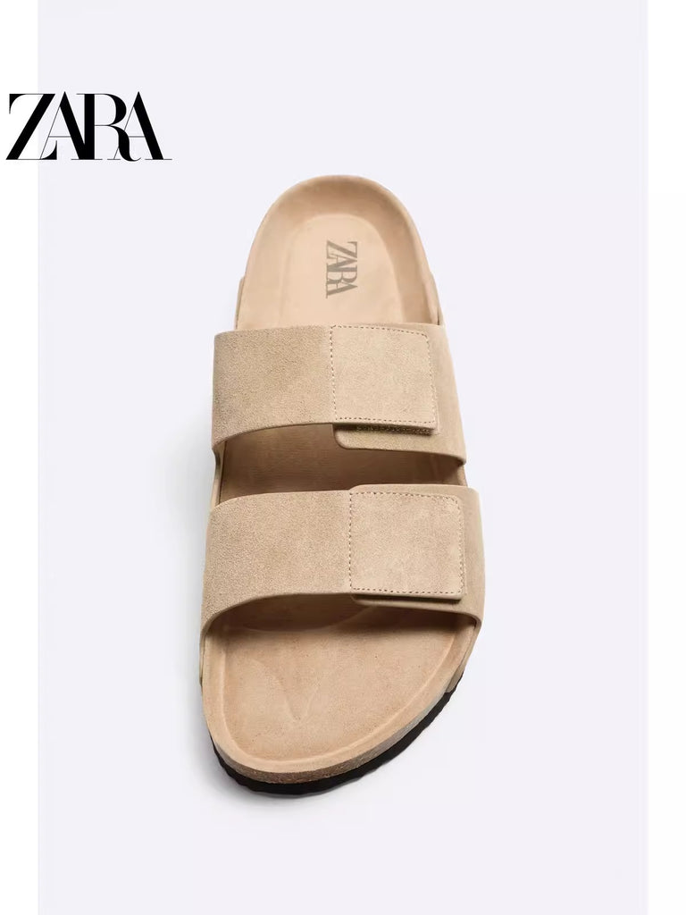 Importé - ZARA NEW - Sandales Homme Légères En Cuir PU