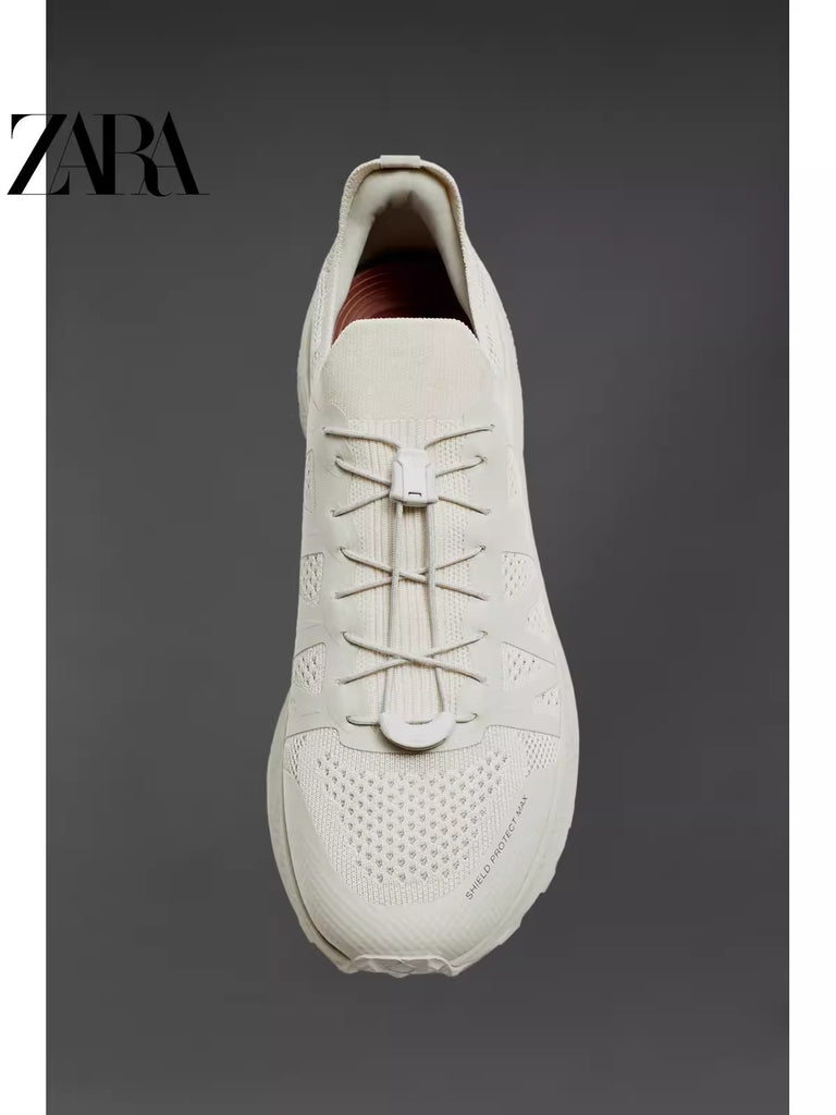 Importé  - ZARA NEW - Chaussure Homme Sport Baskets Tricotées - Blanc