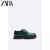 Importé - ZARA NEW - Chaussure Homme Britannique Décontractées En Cuir PU - Vert