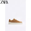 Importé  - ZARA NEW - Chaussure Homme Sport Loisirs En Cuir PU - Marron