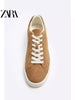 Importé  - ZARA NEW - Chaussure Homme Sport Loisirs En Cuir PU - Marron