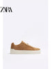 Importé  - ZARA NEW - Chaussure Homme Sport Loisirs En Cuir PU - Marron