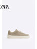 Importé  - ZARA NEW - Chaussure Homme Sport Loisirs En Cuir PU - Beige